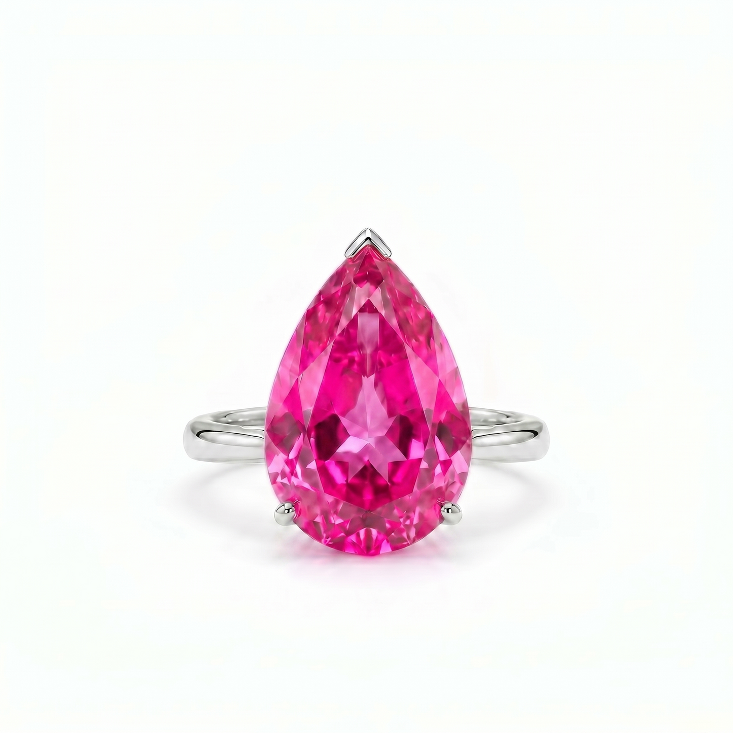 Nova Bold Solitaire Ring – Vivid Pink Sapphire