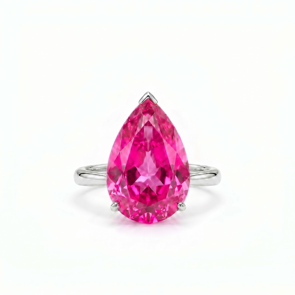 Nova Bold Solitaire Ring – Vivid Pink Sapphire