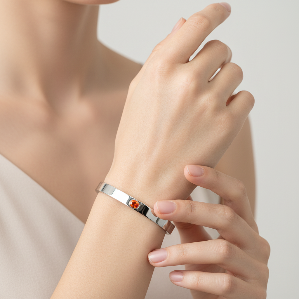Velara Uno Elemental Bangle – White Diamond