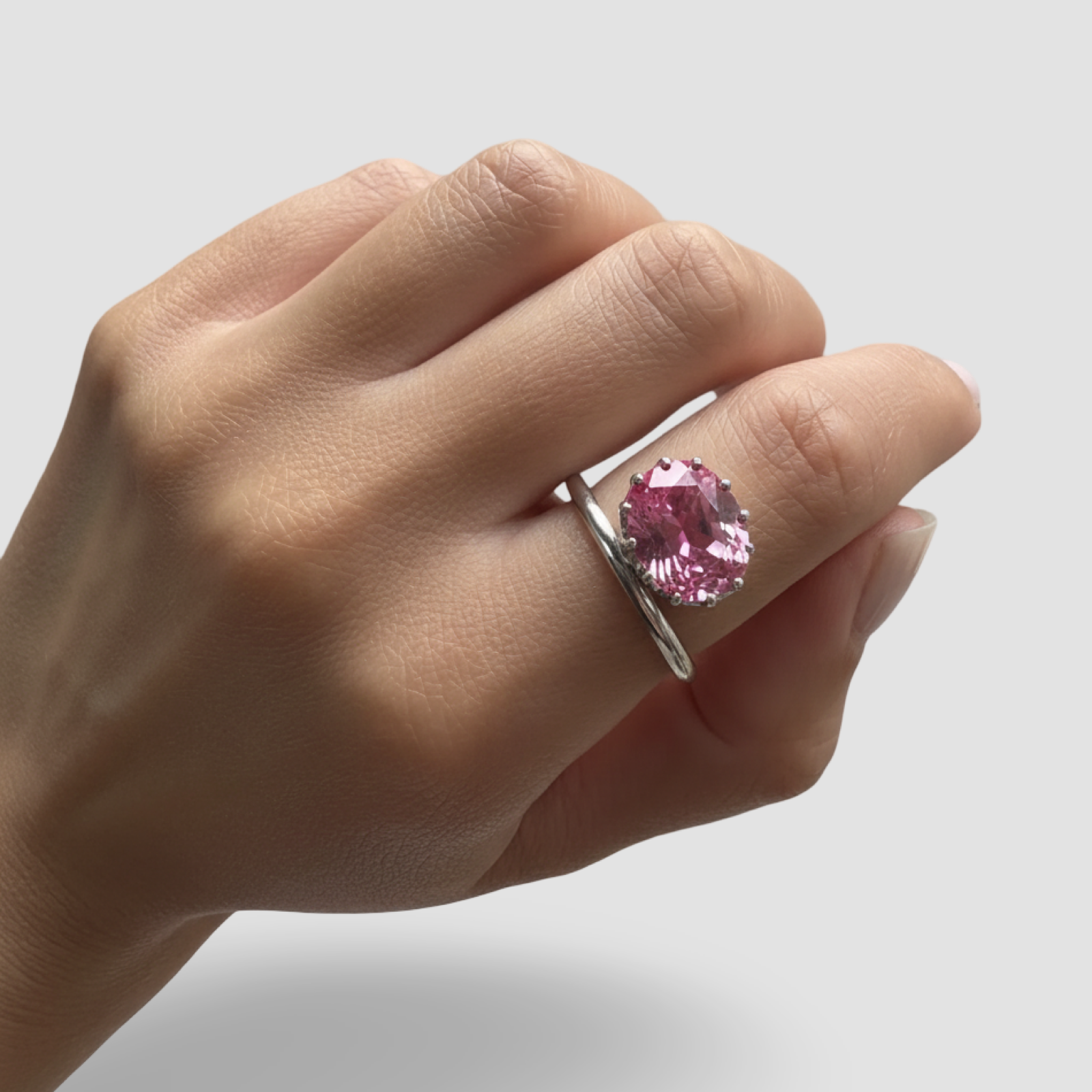 Velara Satellite Ring – Light Pink Sapphire