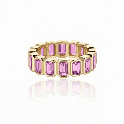 Nexus Vertical Eternity Ring – Light Pink Sapphire