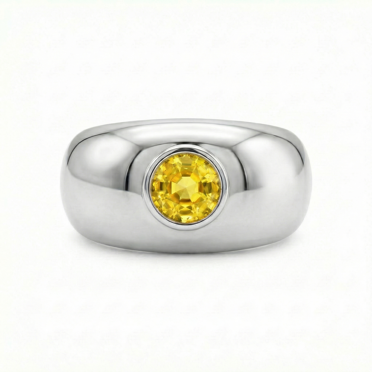 Forma Signet Ring – Yellow Sapphire