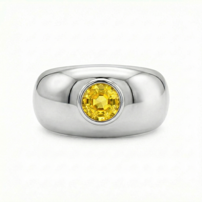 Forma Signet Ring – Yellow Sapphire