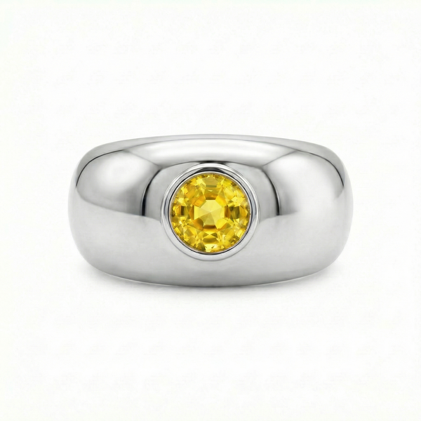 Forma Signet Ring – Yellow Sapphire