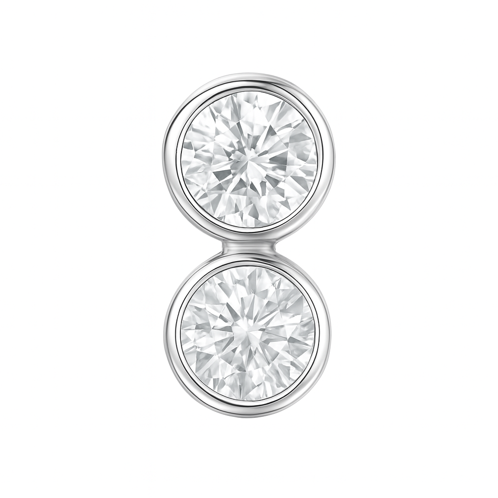 Forma Grande Hoop Earrings – White Diamond