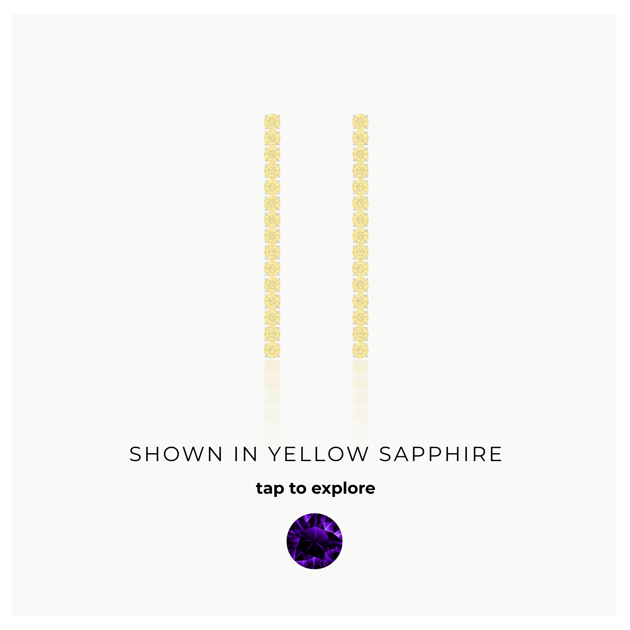 Juno Tennis Drop Earrings – Purple Sapphire