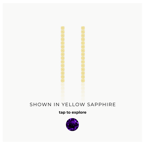 Juno Tennis Drop Earrings – Purple Sapphire