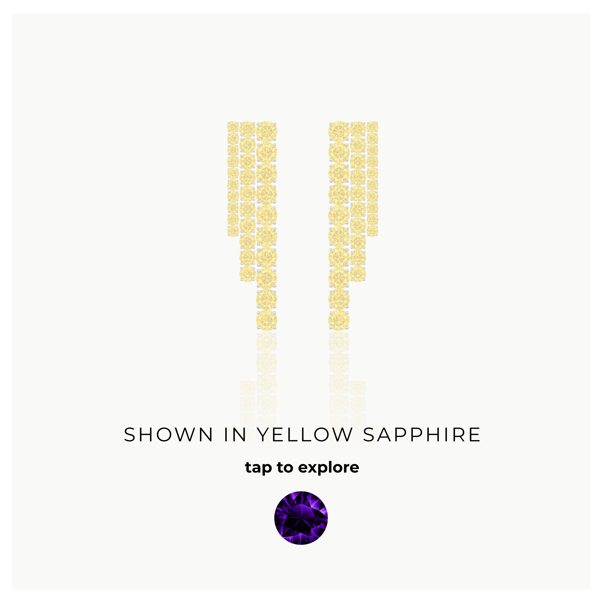 Juno Tennis Cascade Earrings – Purple Sapphire