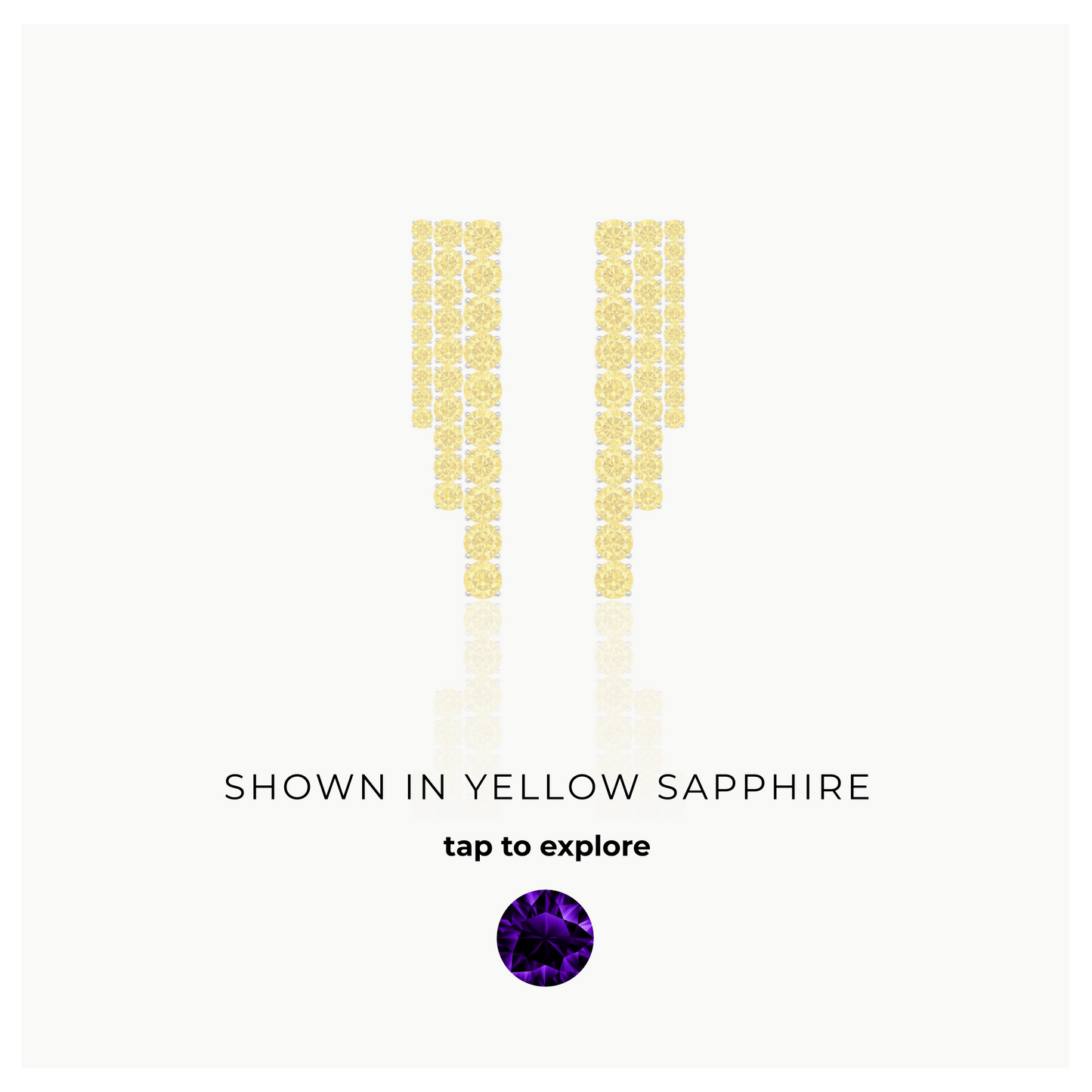 Juno Tennis Cascade Earrings – Purple Amethyst