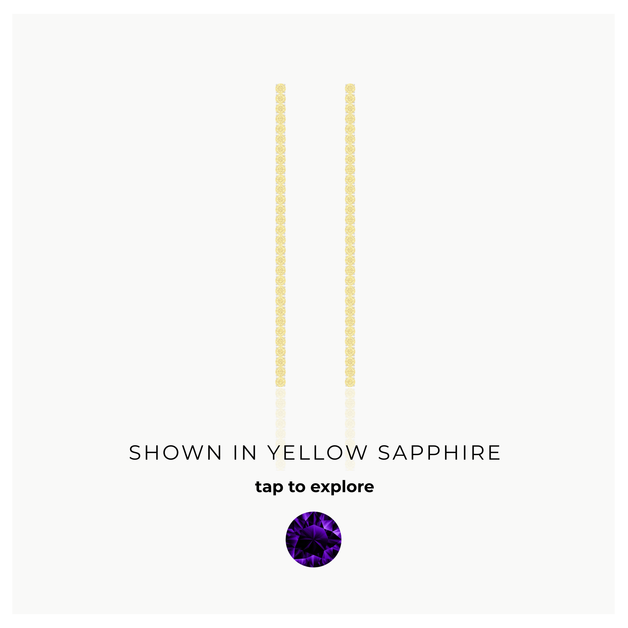 Juno Tennis Line Earrings – Purple Sapphire
