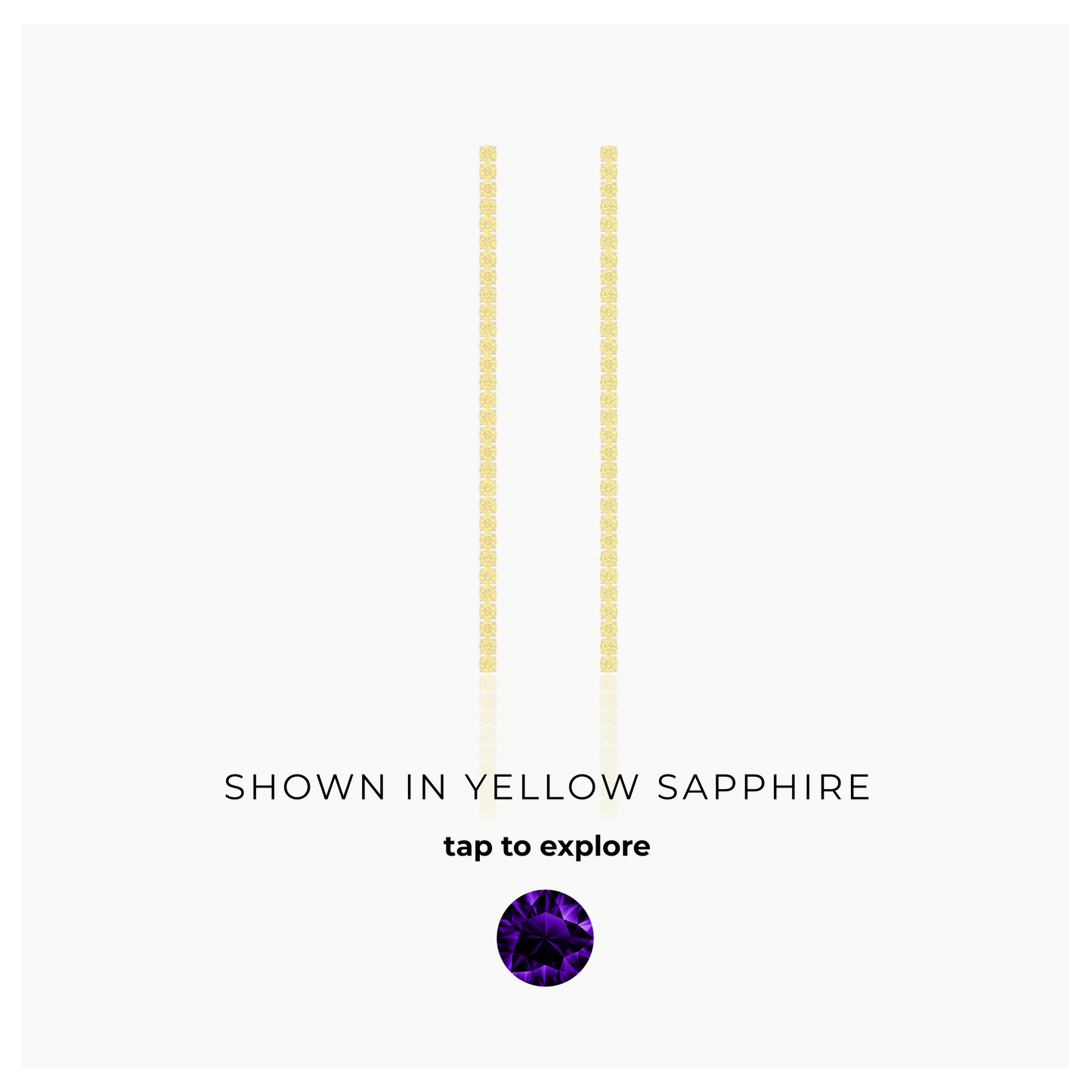 Juno Tennis Line Earrings – Purple Amethyst