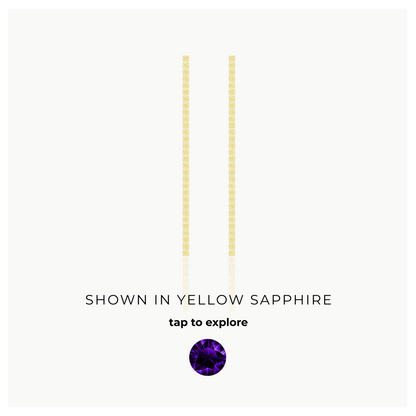 Juno Tennis Line Earrings – Purple Sapphire