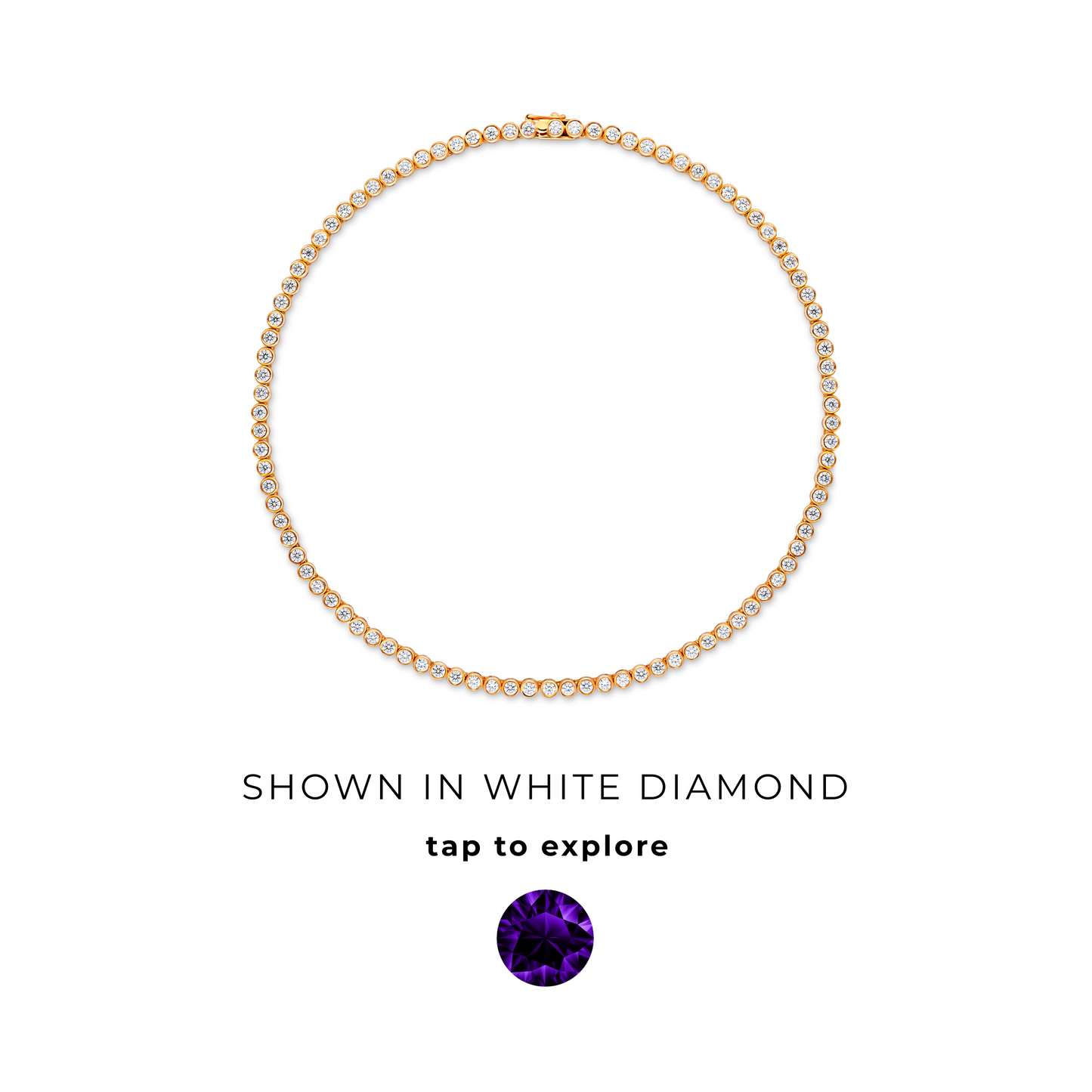Forma Tennis Necklace – Purple Amethyst