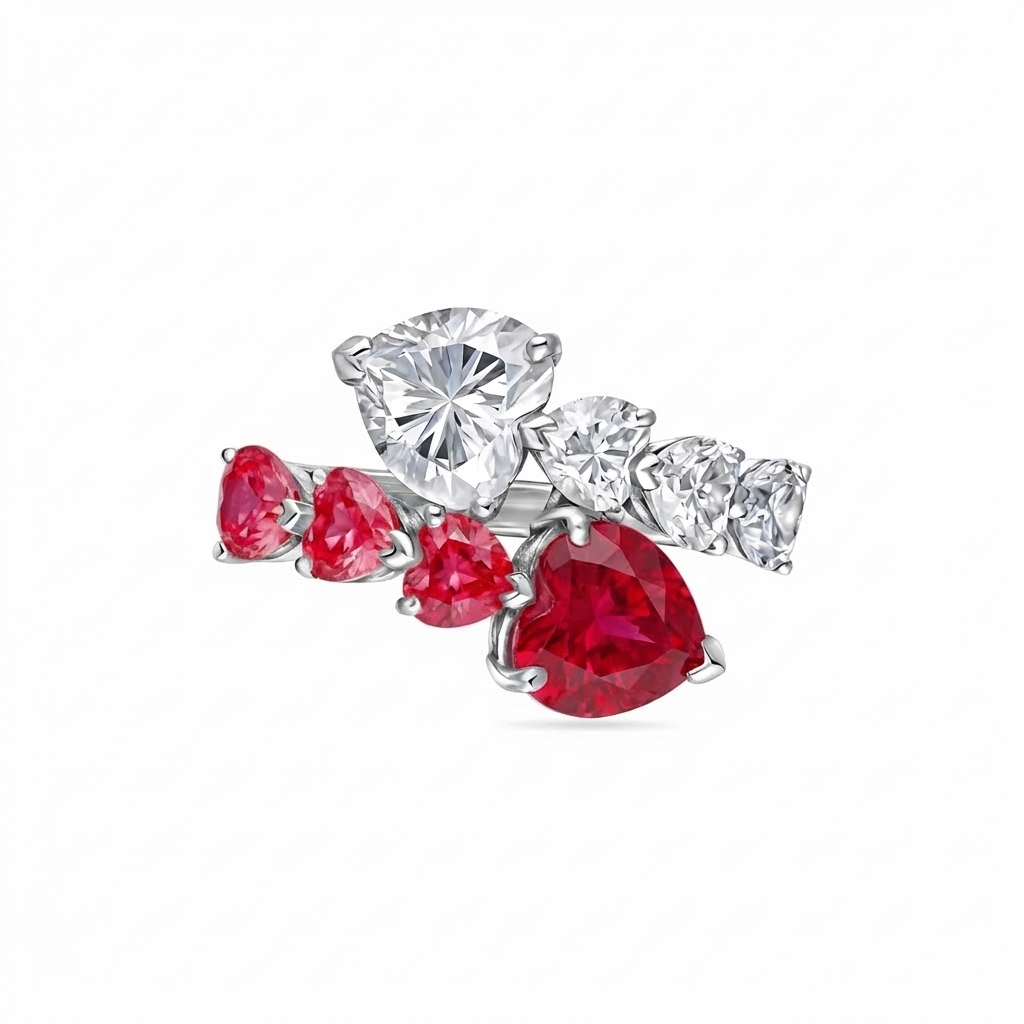 Amore Twist Ring – Red Ruby
