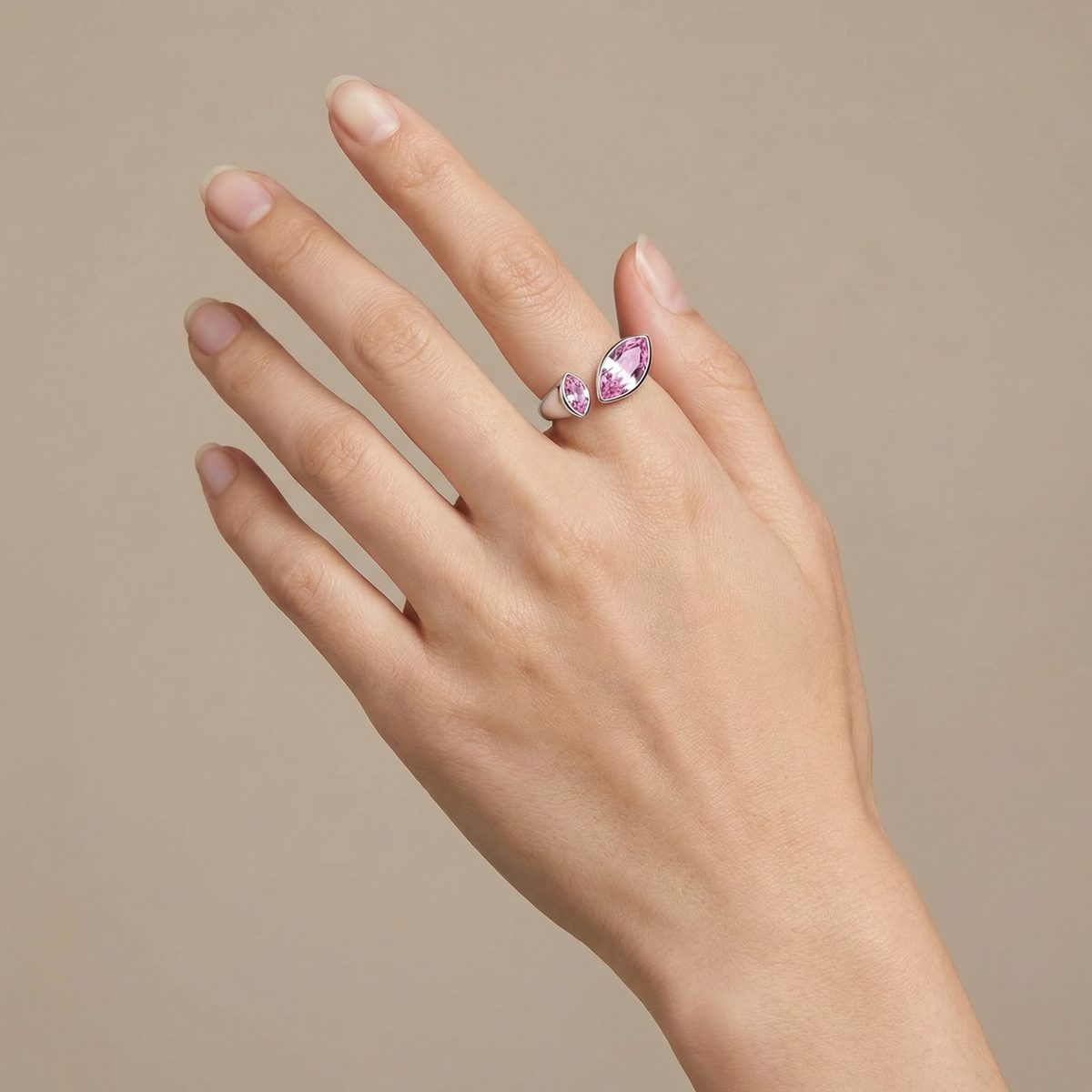Aria Duo Marquise Ring – Light Pink Sapphire