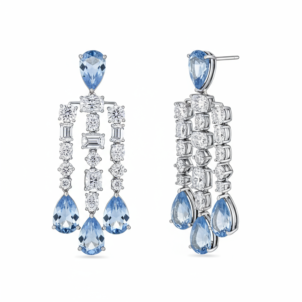 Nova Cascade Earrings – Colombian Green Emerald