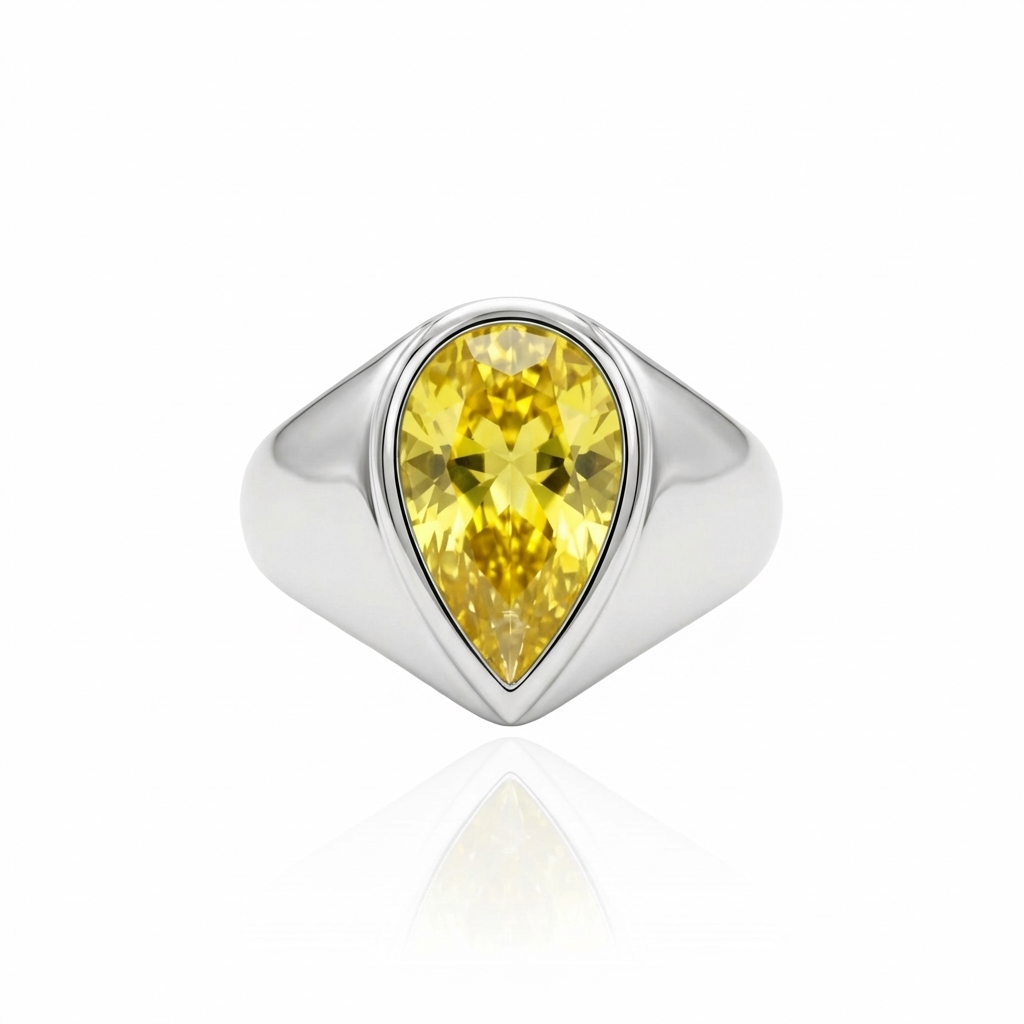 Nova Signet Ring – Yellow Sapphire