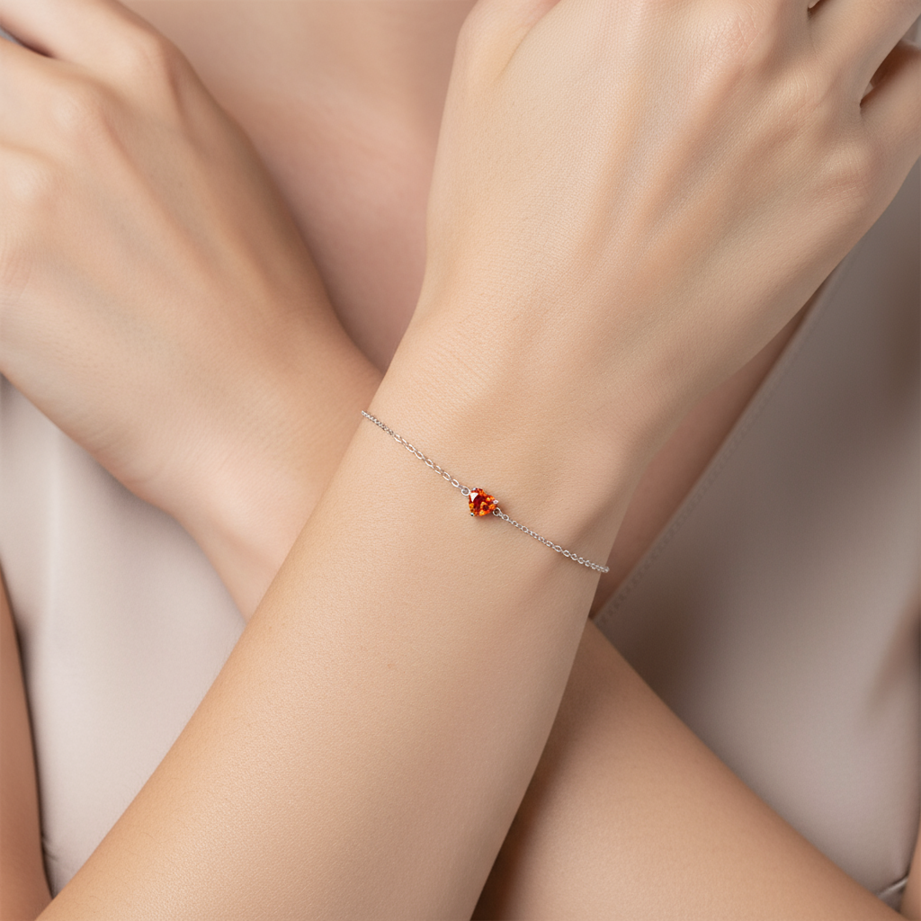 Amore Solitaire Bracelet – Blue Sapphire