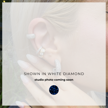 Linea Bold Ear Cuff – Blue Sapphire