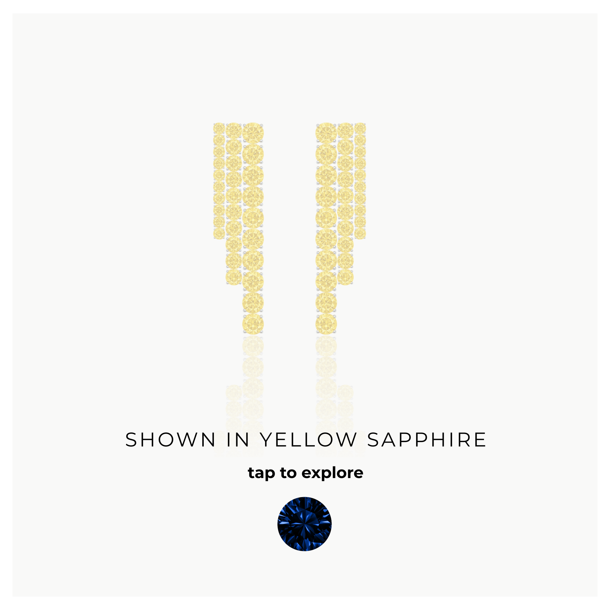 Juno Tennis Cascade Earrings – Blue Sapphire
