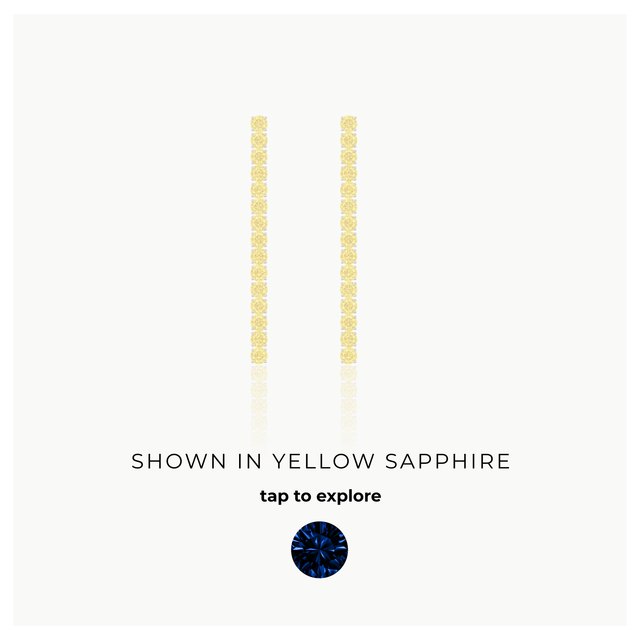 Juno Tennis Drop Earrings – Blue Sapphire