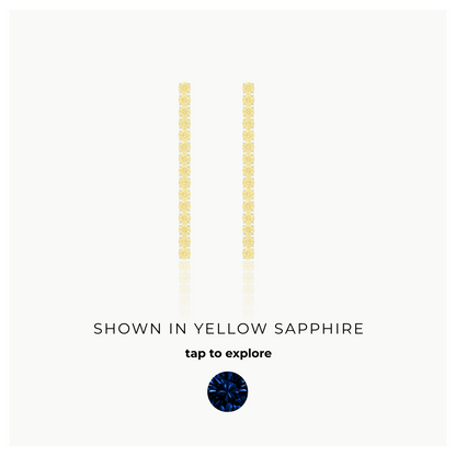 Juno Tennis Drop Earrings – Blue Sapphire