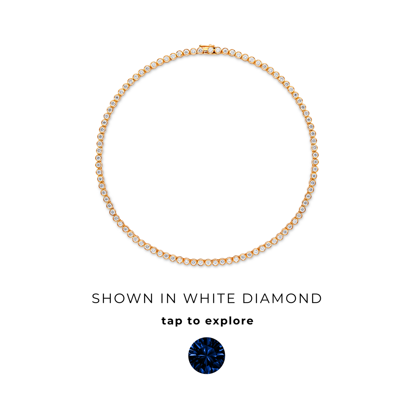 Forma Tennis Necklace – Blue Sapphire