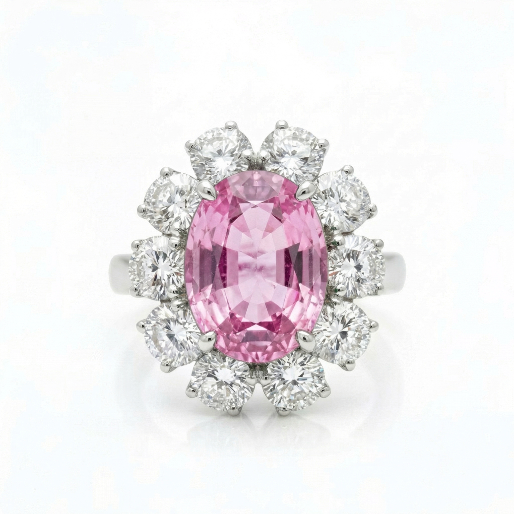 Velara Grand Halo Ring – Light Pink Sapphire
