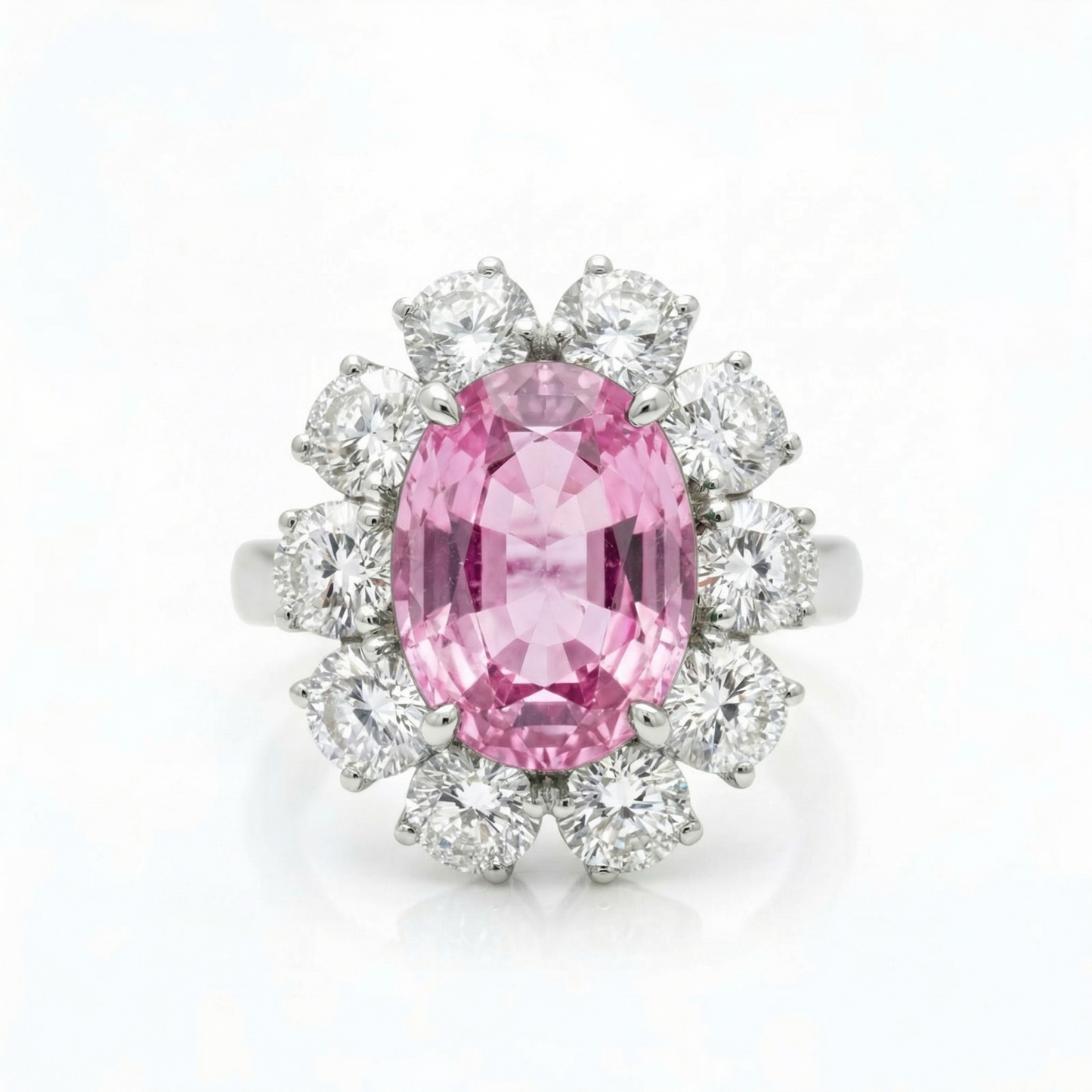 Velara Grand Halo Ring – Light Pink Sapphire