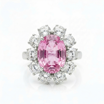 Velara Grand Halo Ring – Light Pink Sapphire