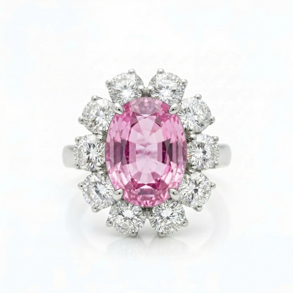 Velara Grand Halo Ring – Light Pink Sapphire