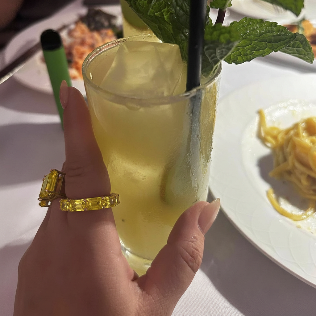 Nexus Tennis Ring – Yellow Sapphire