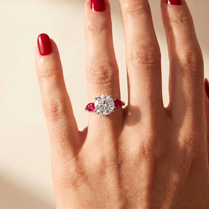 Juno Trio Ring – Red Ruby