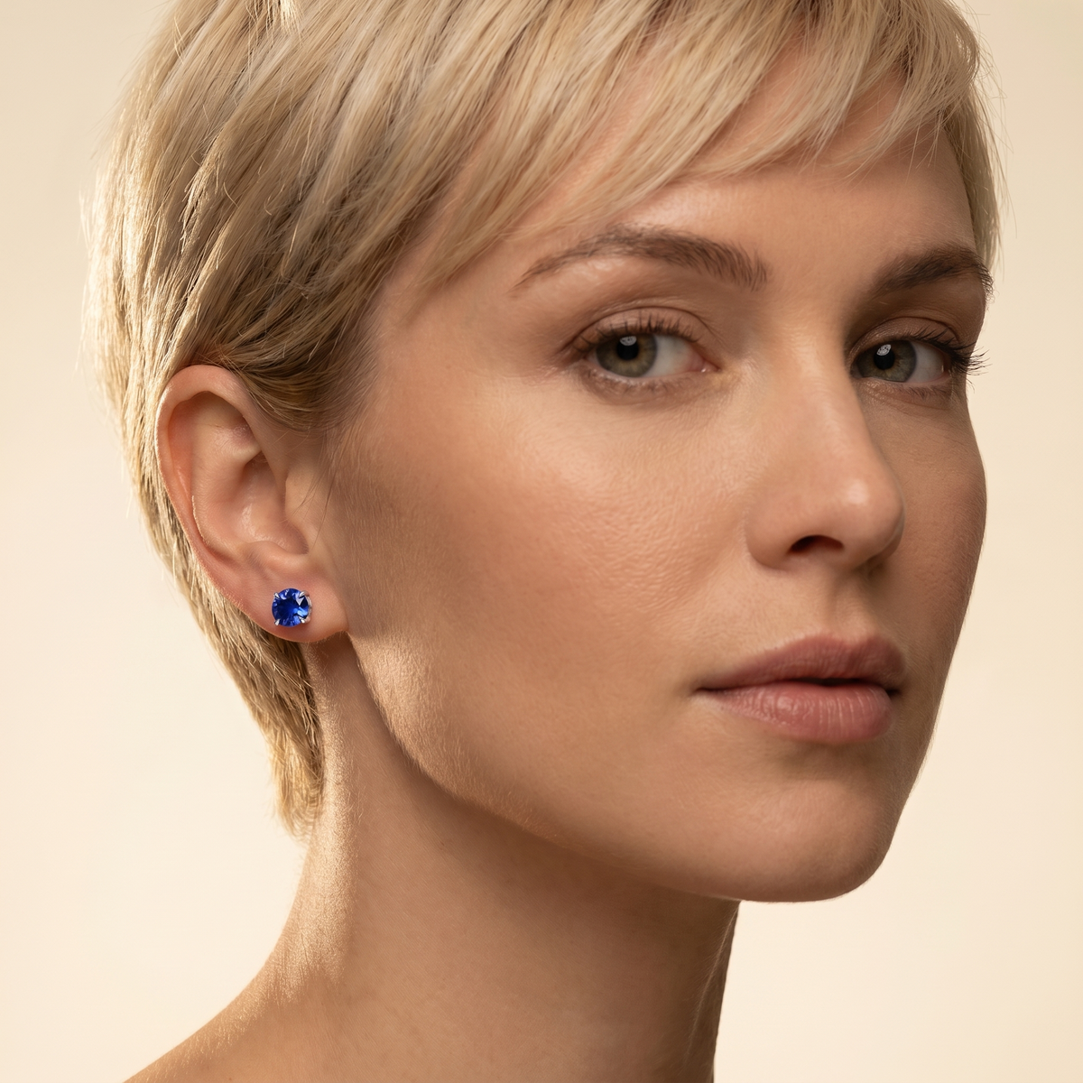 Juno Stud Earrings – Purple Sapphire