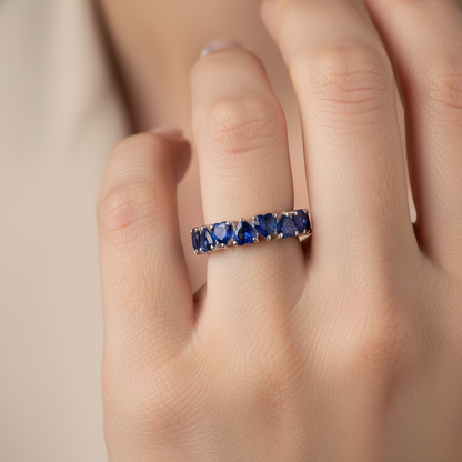 Amore Eternity Ring – Blue Sapphire