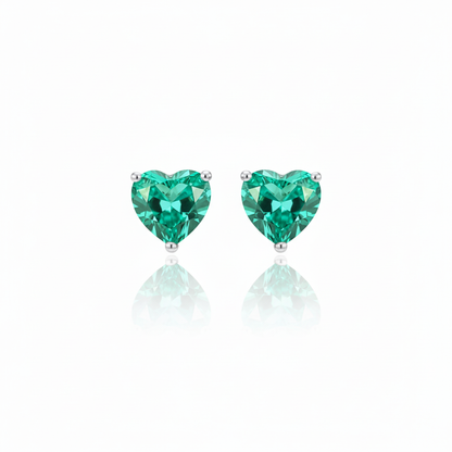 Amore Stud Earrings – Colombian Green Emerald