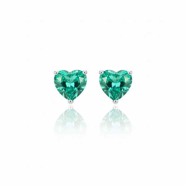 Amore Stud Earrings – Colombian Green Emerald