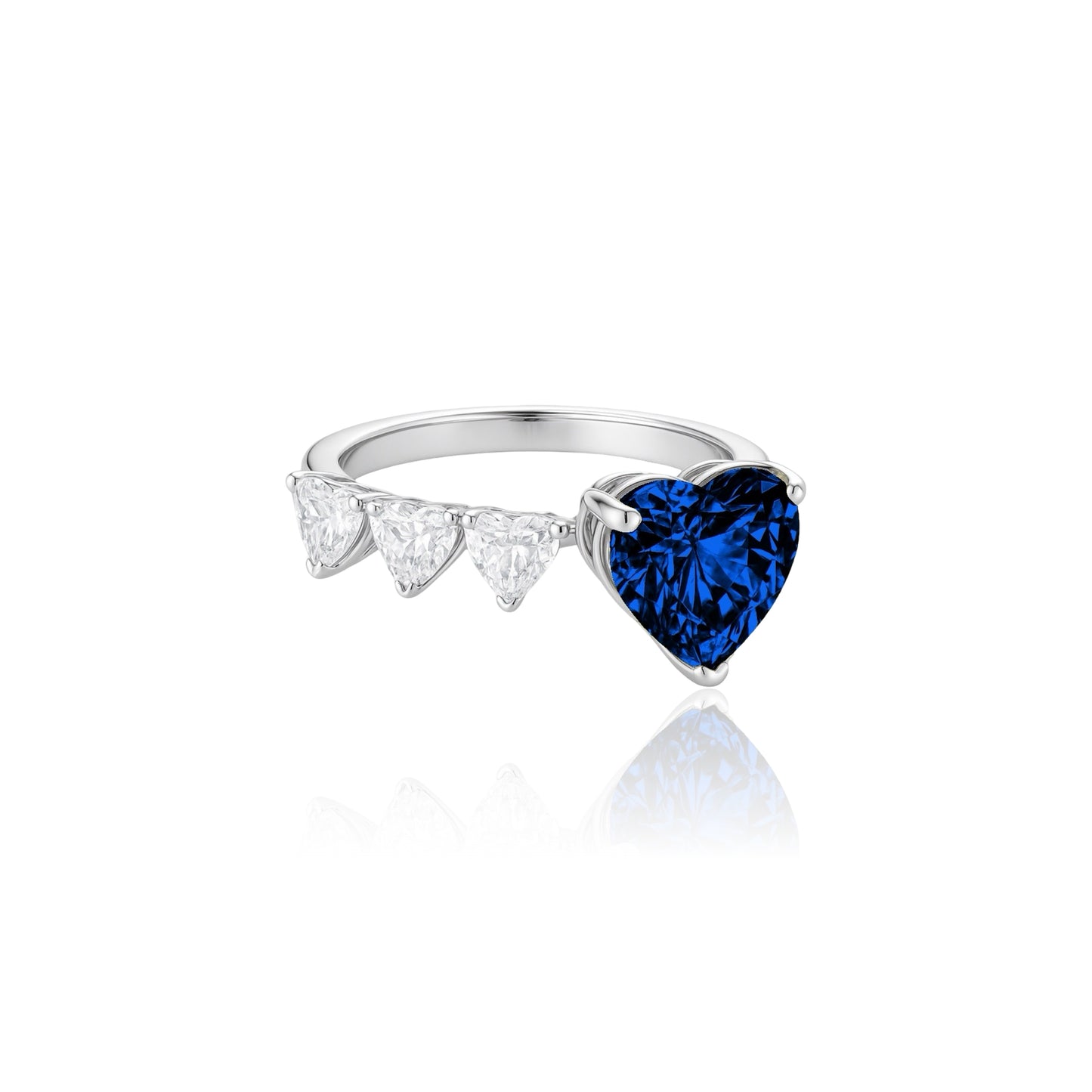 Amore Open Ring – Blue Sapphire