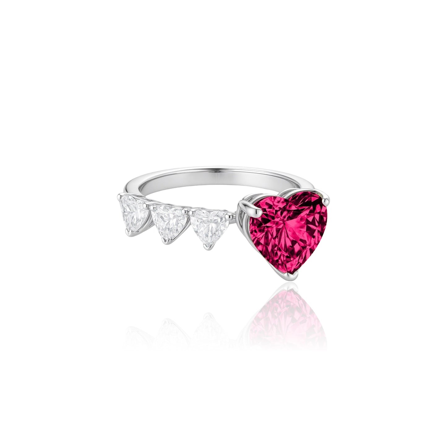 Amore Open Ring – Red Ruby