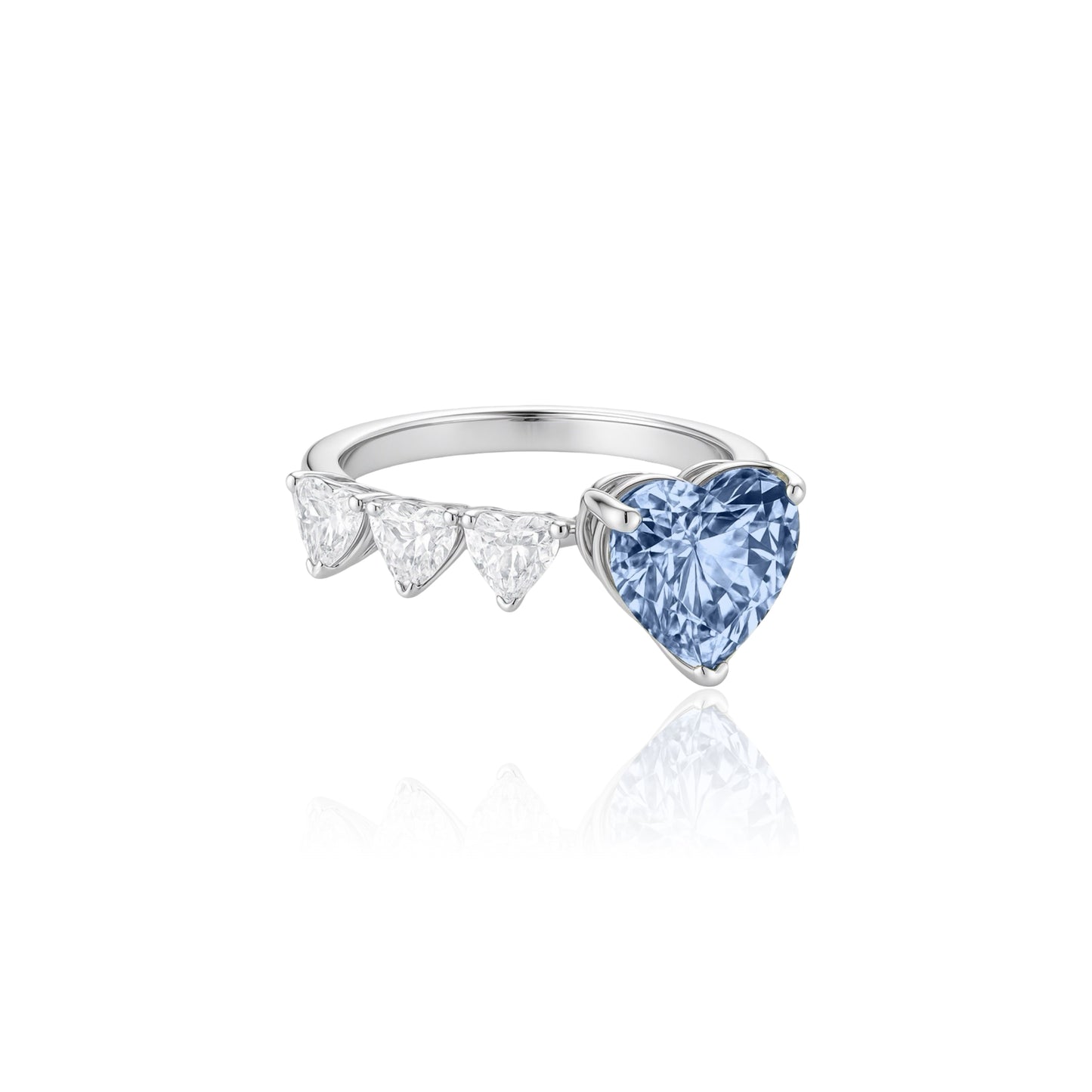Amore Open Ring – Light Blue Aquamarine