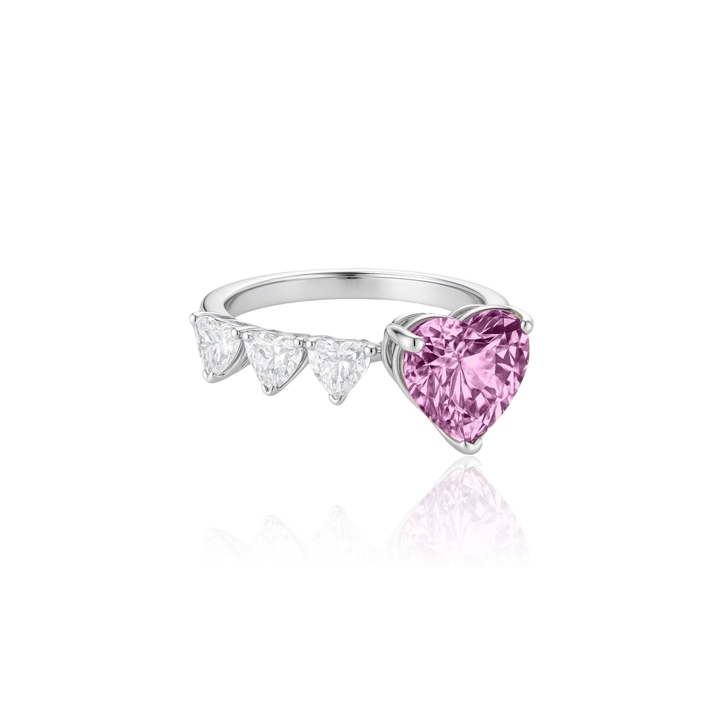 Amore Open Ring – Light Pink Sapphire