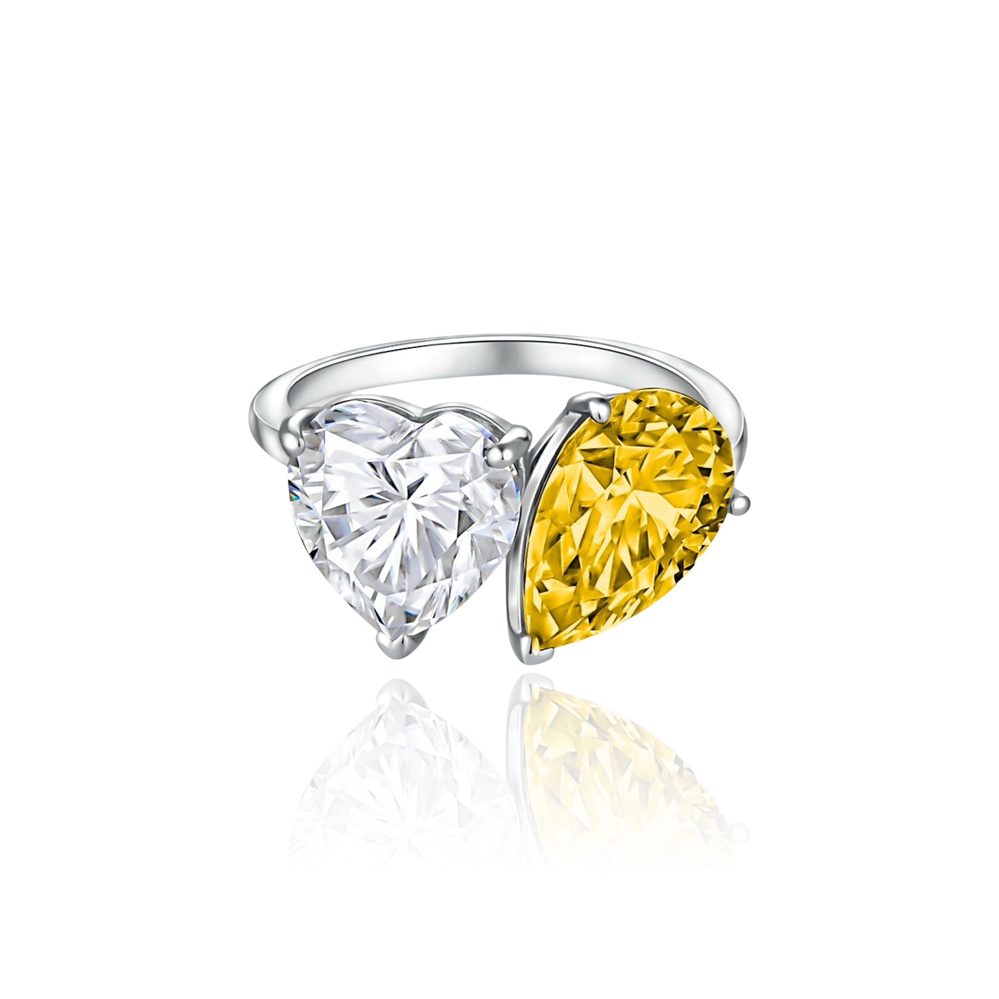 Amore Toi & Moi Ring – Yellow Sapphire