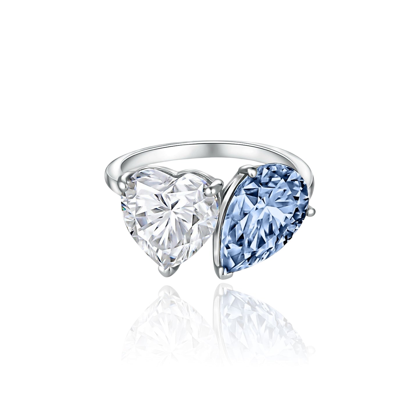 Amore Toi & Moi Ring – Light Blue Aquamarine