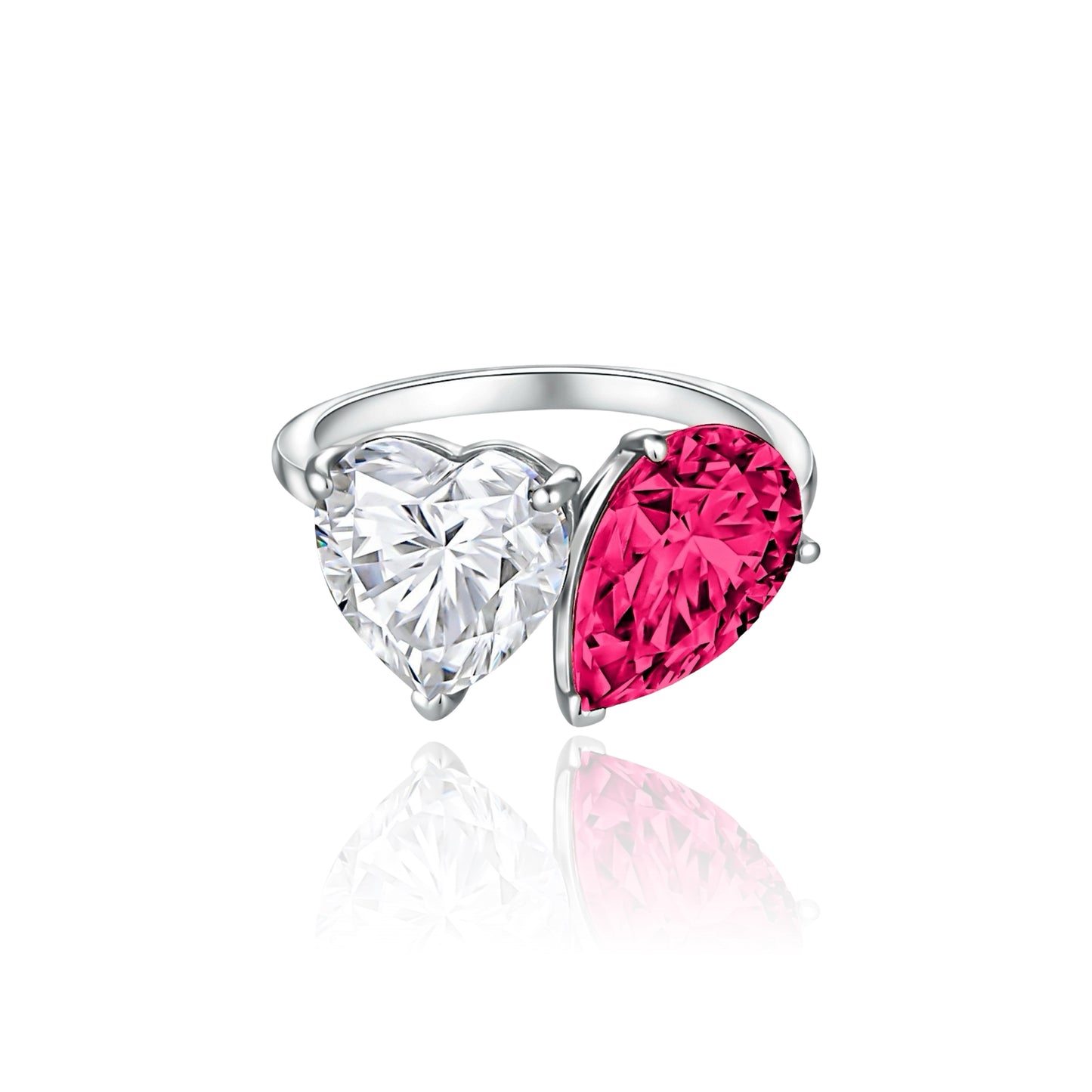 Amore Toi & Moi Ring – Red Ruby
