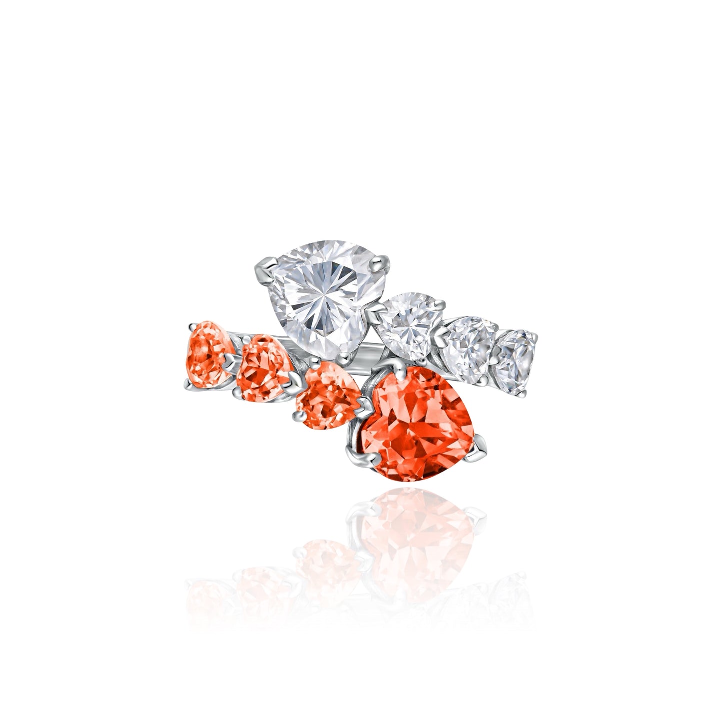 Amore Twist Ring – Orange Padparadscha Sapphire