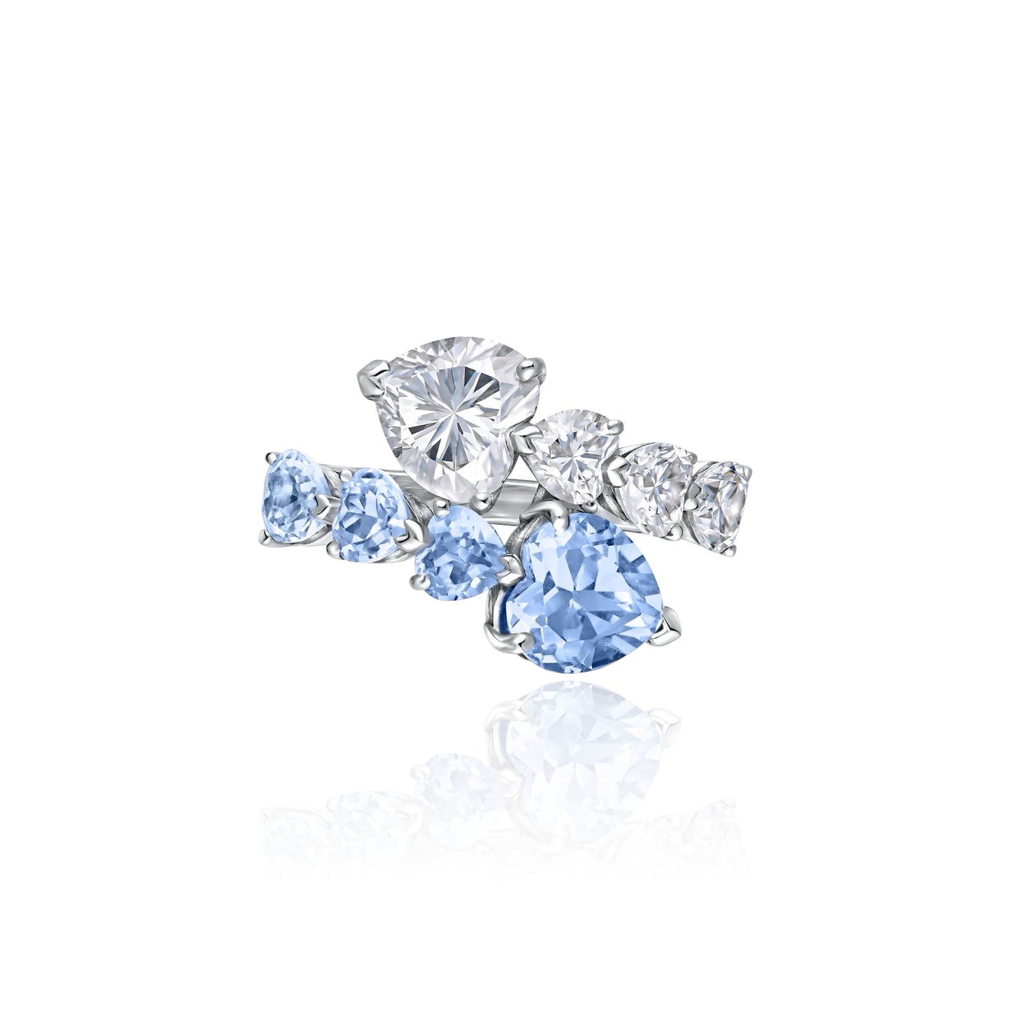 Amore Twist Ring – Light Blue Aquamarine