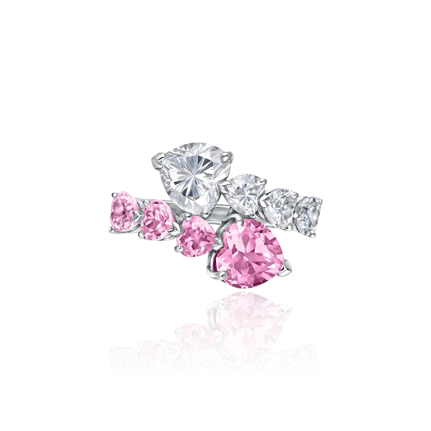 Amore Twist Ring – Light Pink Sapphire