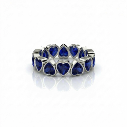 Amore Frame Eternity Ring – Blue Sapphire