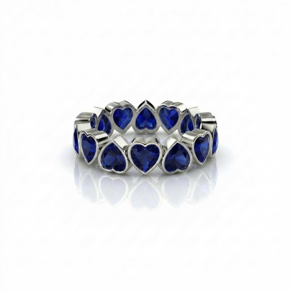 Amore Frame Eternity Ring – Blue Sapphire