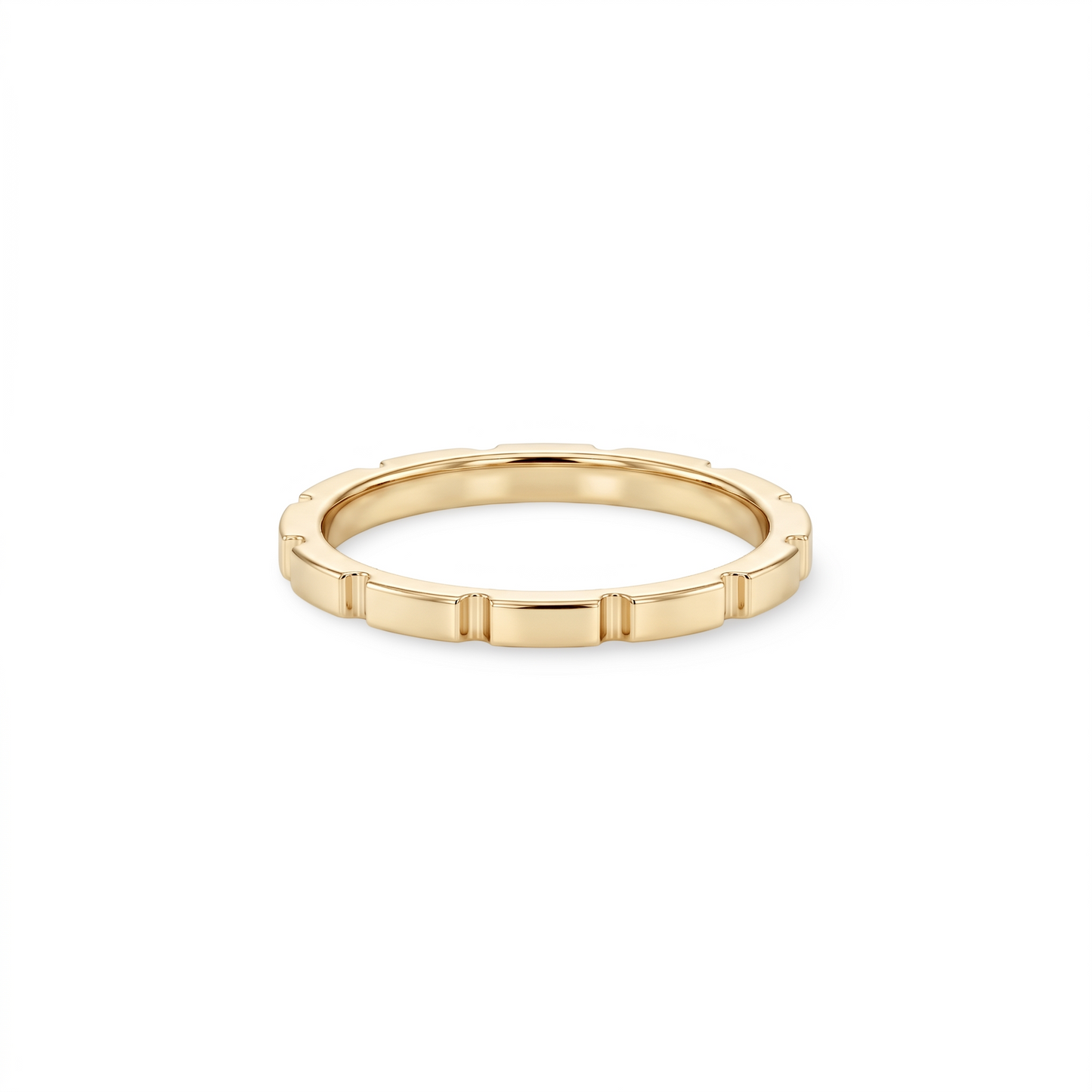 Gold ring on a white background